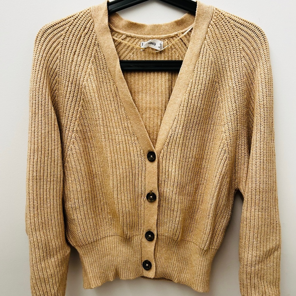 Biege Chunky Cardigan Medium